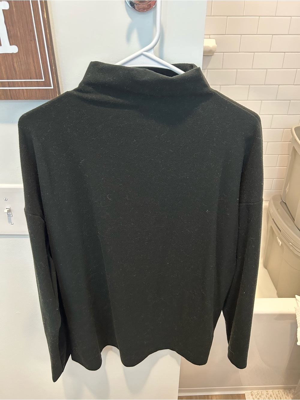 a new day Black Turtleneck Knit Pullover